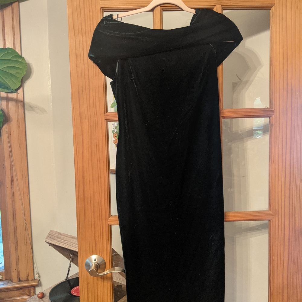 Green Velvet Dress